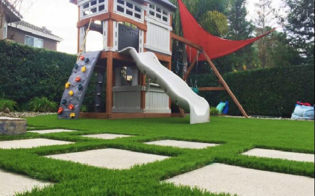 artificial grass for a children's play area